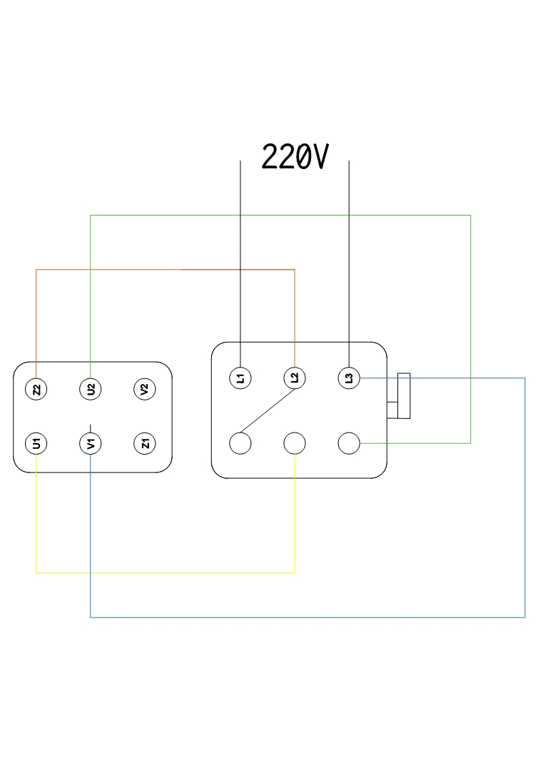 Reverse switch Wiring of single phase motor